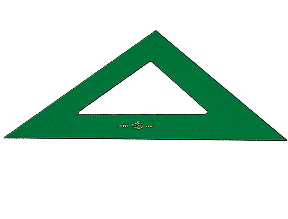 ESCUADRA FABER CASTELL 21 CM PLASTICO VERDE
