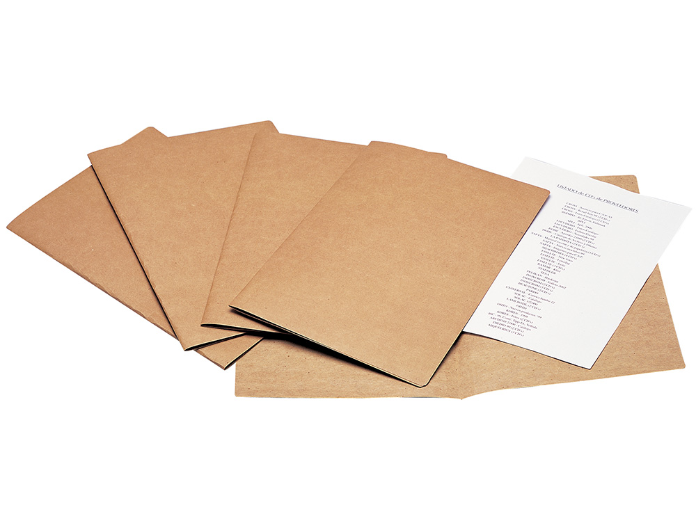 SUBCARPETA LIDERPAPEL FOLIO KRAFT 200G/M2