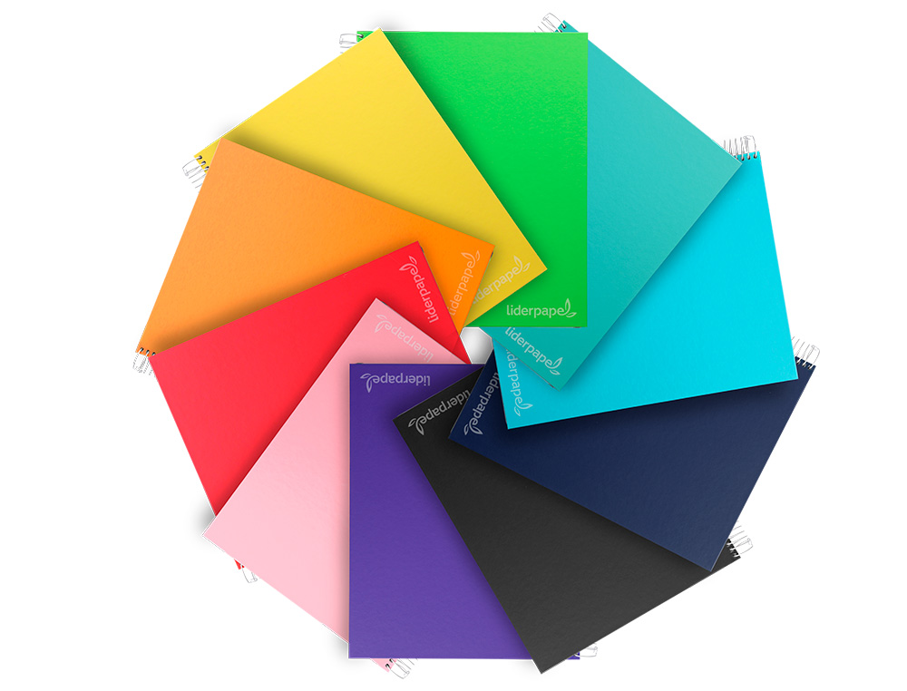 CUADERNO ESPIRAL LIDERPAPEL A4 MICRO JOLLY TAPA FORRADA 140H 75 GR CUADRO 4MM 5 BANDAS4 TALADROS COLORES SURTIDOS
