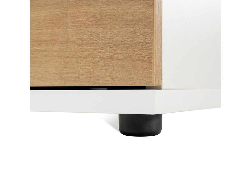 CAJONERA ROCADA CON DOS CAJONES Y UN CARPETERO SERIE STORE 60X47X74 CM ACABADO BLANCO/BLANCO