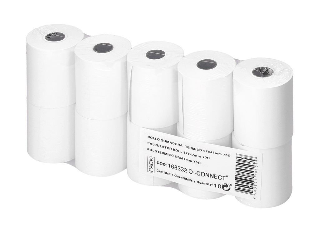 ROLLO SUMADORA TERMICO GREENING 57 MM ANCHO X 47MM DIAMETRO PARA TPV SIN BISFENOL A PAPEL DE 70 G/M2