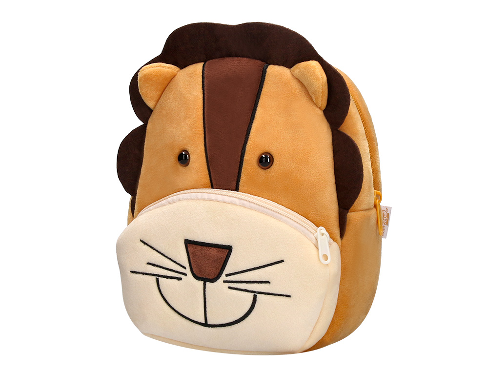 MOCHILA PREESCOLAR LIDERPAPEL PELUCHE INFANTIL LEON 260X100X240 MM