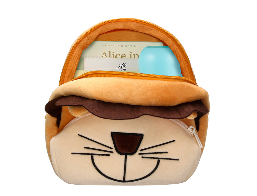 MOCHILA PREESCOLAR LIDERPAPEL PELUCHE INFANTIL LEON 260X100X240 MM