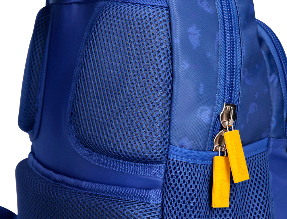 MOCHILA ESCOLAR LIDERPAPEL MULTIBOLSILLO INFANTIL AZUL DINO 350X110X270 MM