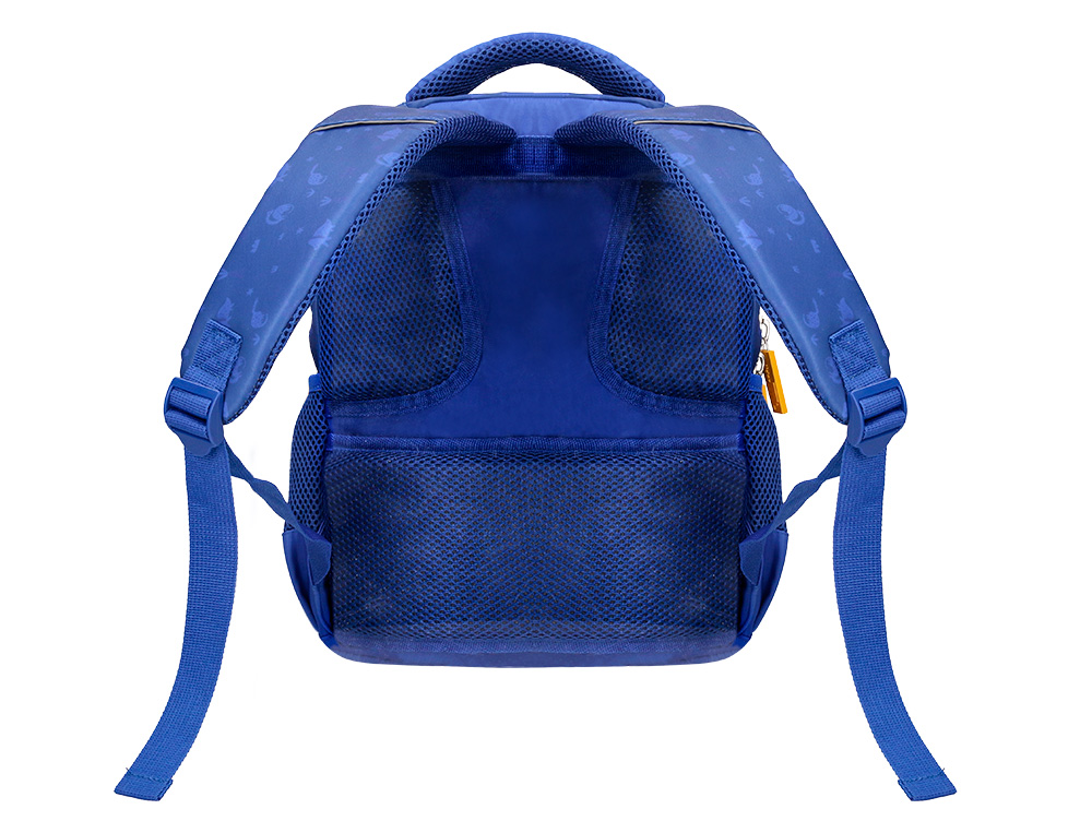 MOCHILA ESCOLAR LIDERPAPEL MULTIBOLSILLO INFANTIL AZUL DINO 350X110X270 MM
