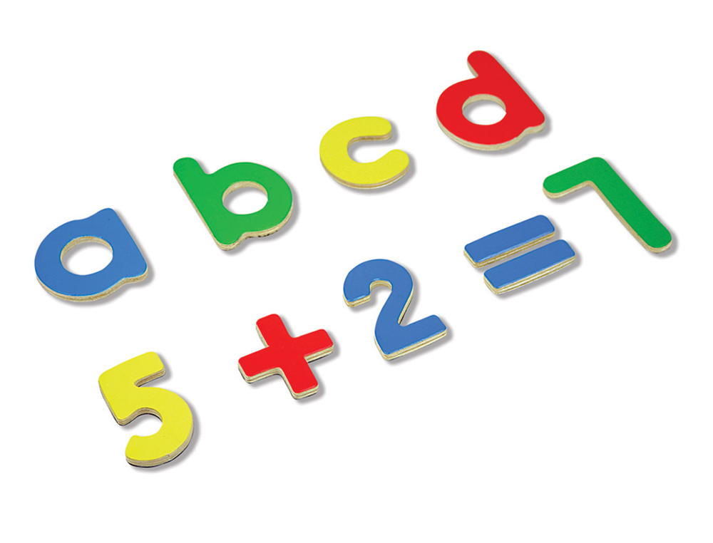 JUEGO ANDREUTOYS LETRAS Y NUMEROS MAGNETICOS 75 PIEZAS 20,6X19X4,5 CM