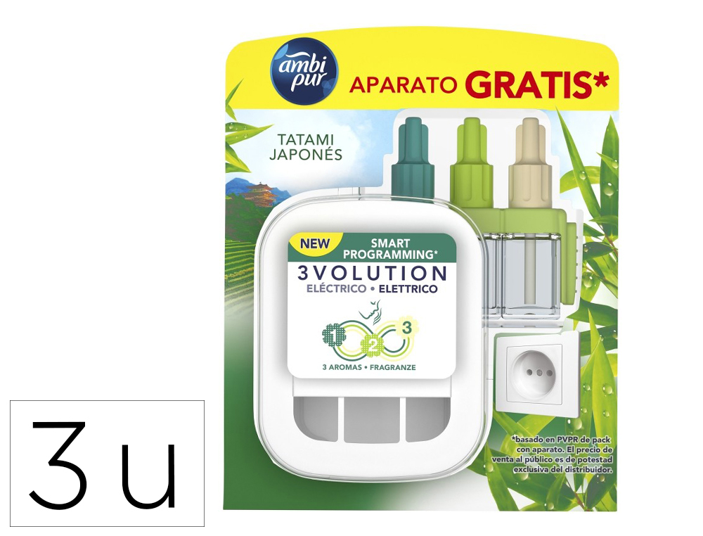 RECAMBIO AMBIPUR ELECTRICO 3 VOLUTION JAPONES RECAMBIO 21 ML