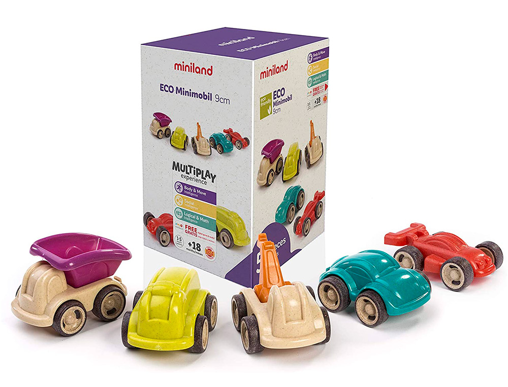 JUEGO MINILAND SET DE 5 MINIMOBILES FABRICADOS EN MATERIAL ECO FRIENDLY 150X210X150 MM
