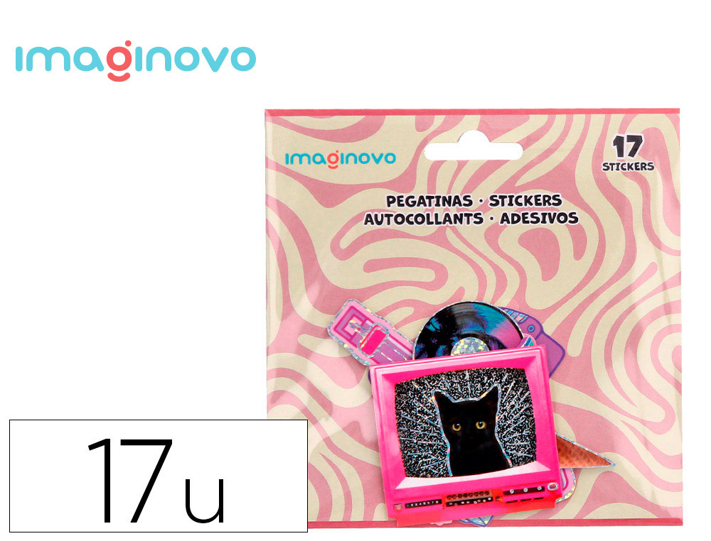 PEGATINAS IMAGINOVO RETRO DISEOS SURTIDOS PARA ORDENADOR 145X140 MM EN BLISTER